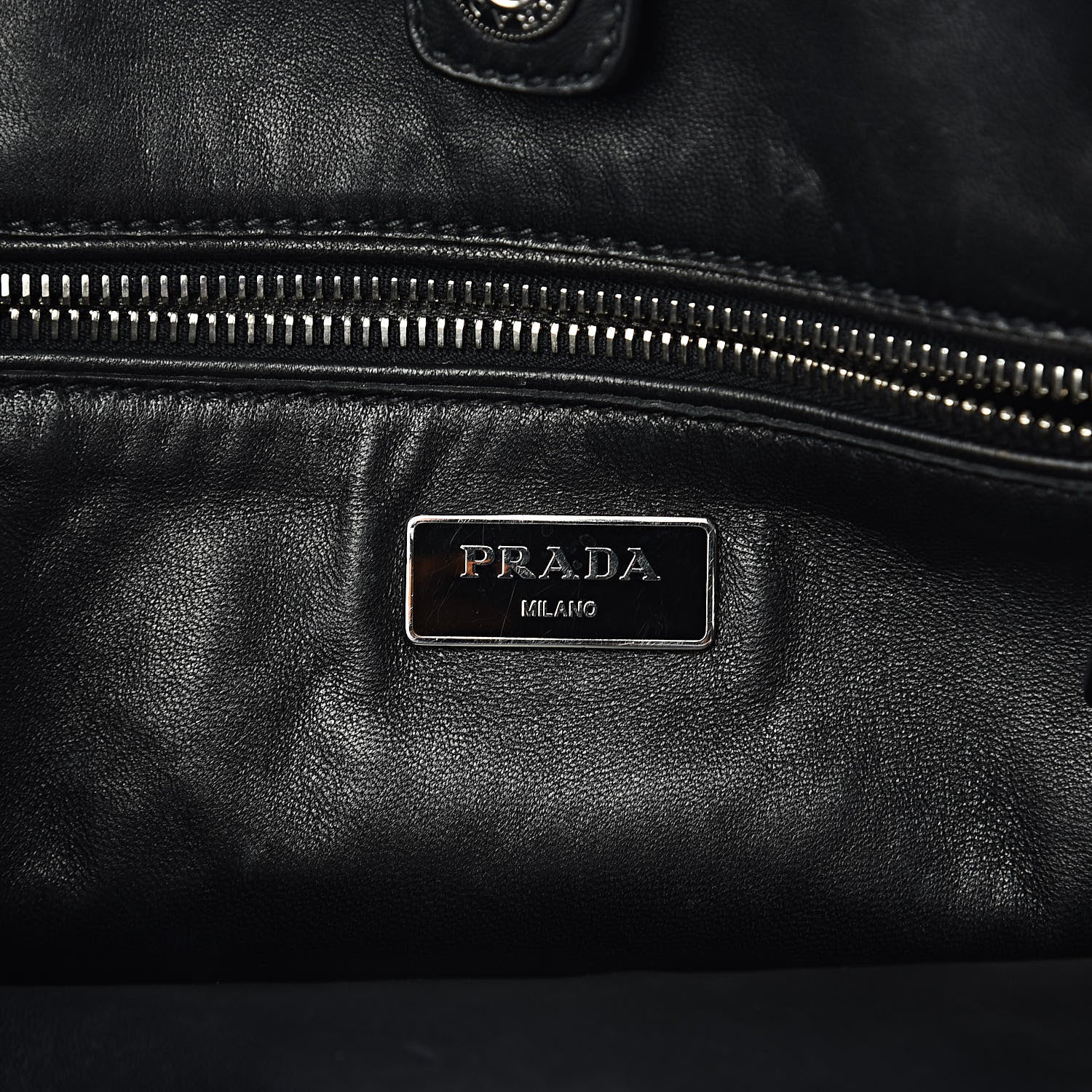Prada Suede Scamosciato Twin Pocket Tote Black 6 of 12