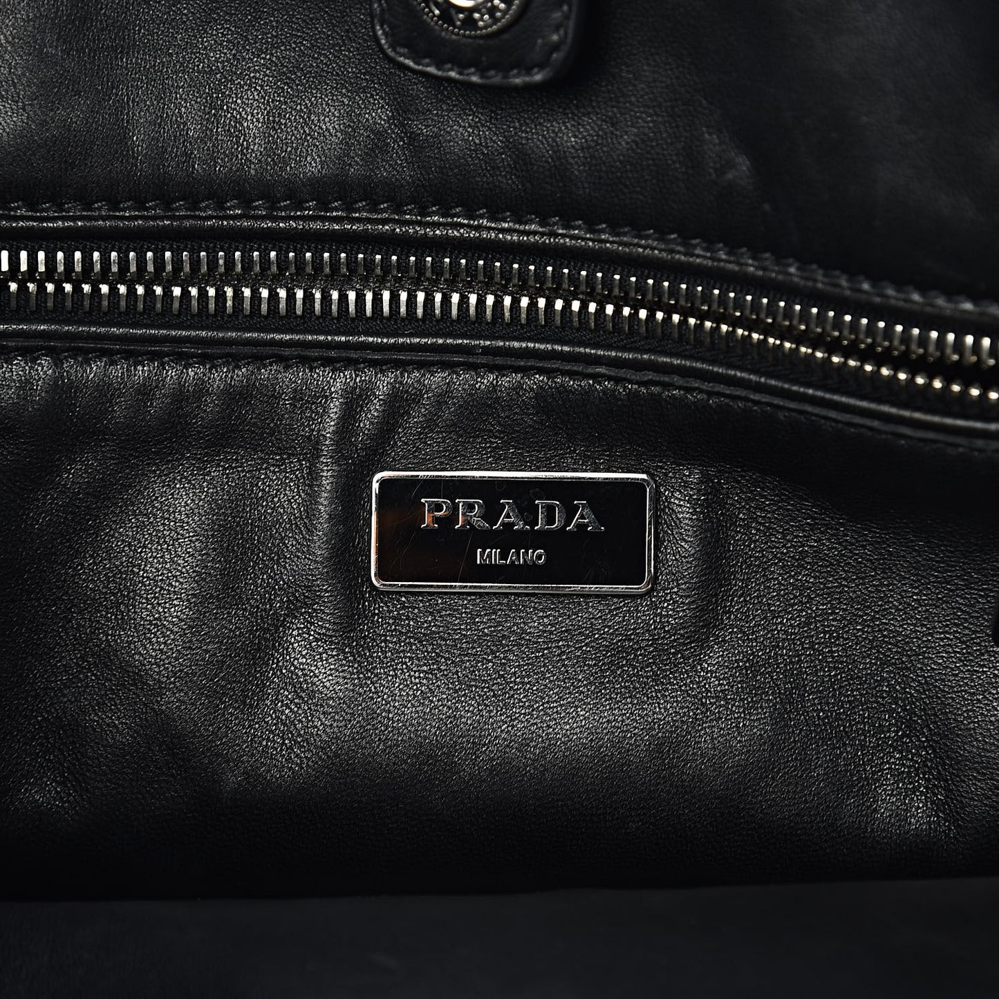 Suede Scamosciato Twin Pocket Tote Black