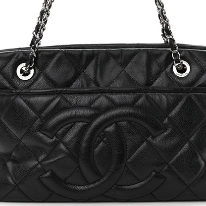 Chanel Caviar Quilted CC Timeless Soft Tote Black 9 of 13
