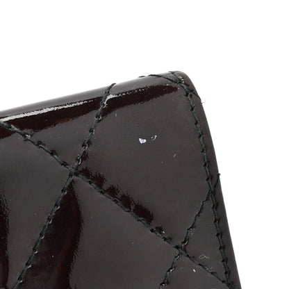 Chanel Patent Quilted Brilliant Compact Wallet Black 11 of 11