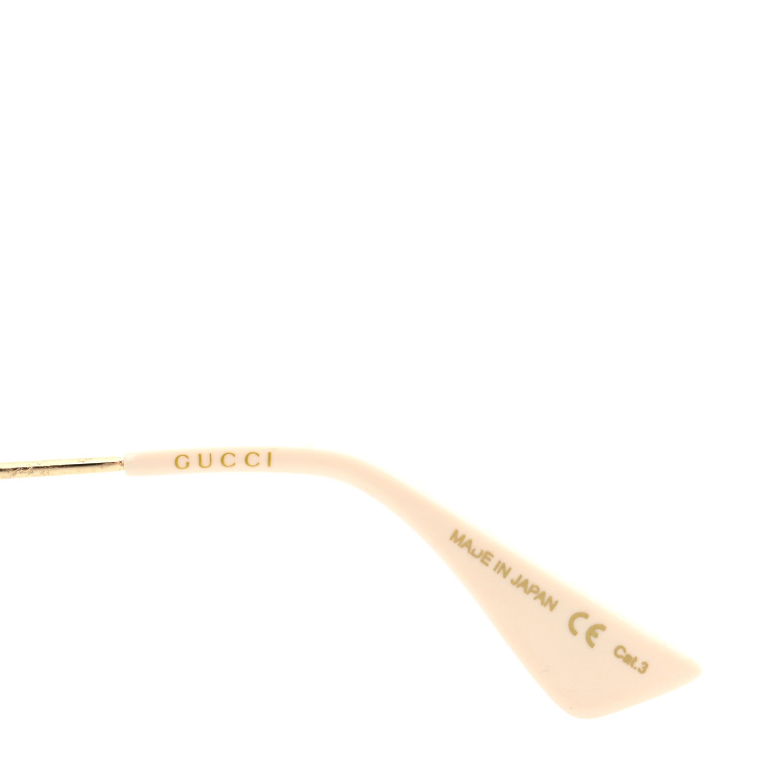 Gucci Metal Rectangular Guccify Frame Sunglasses GG0414S Gold 5 of 9