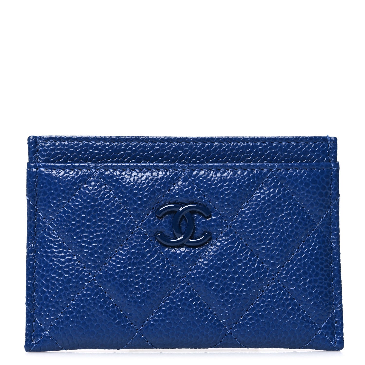 Chanel Caviar Quilted Incognito Card Holder Blue 1 of 11
