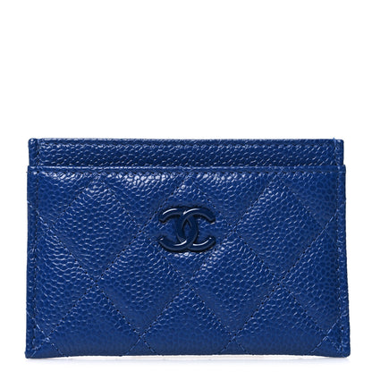 Chanel Caviar Quilted Incognito Card Holder Blue 1 of 11