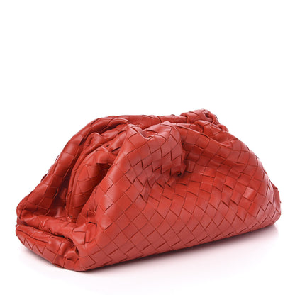 Bottega Veneta Nappa Maxi Intrecciato The Pouch Oversized Clutch Bright Red 3 of 6