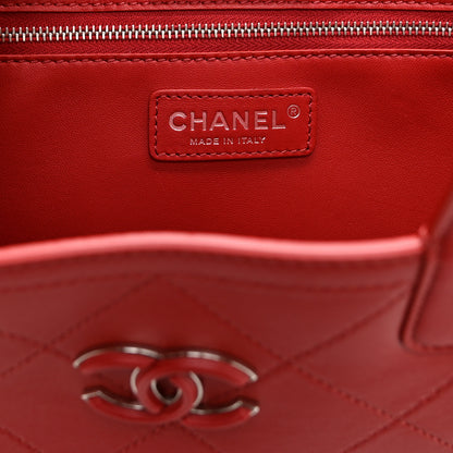 Chanel Bullskin Stitched Medium Shopping Bag  Red 6 of 10