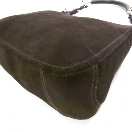 Prada Suede Scamosciato Shoulder Bag Brown 6 of 12