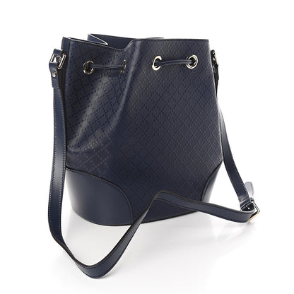 Gucci Hilary Lux Bright Diamante Medium Bucket Bag Classic Marine 2 of 9