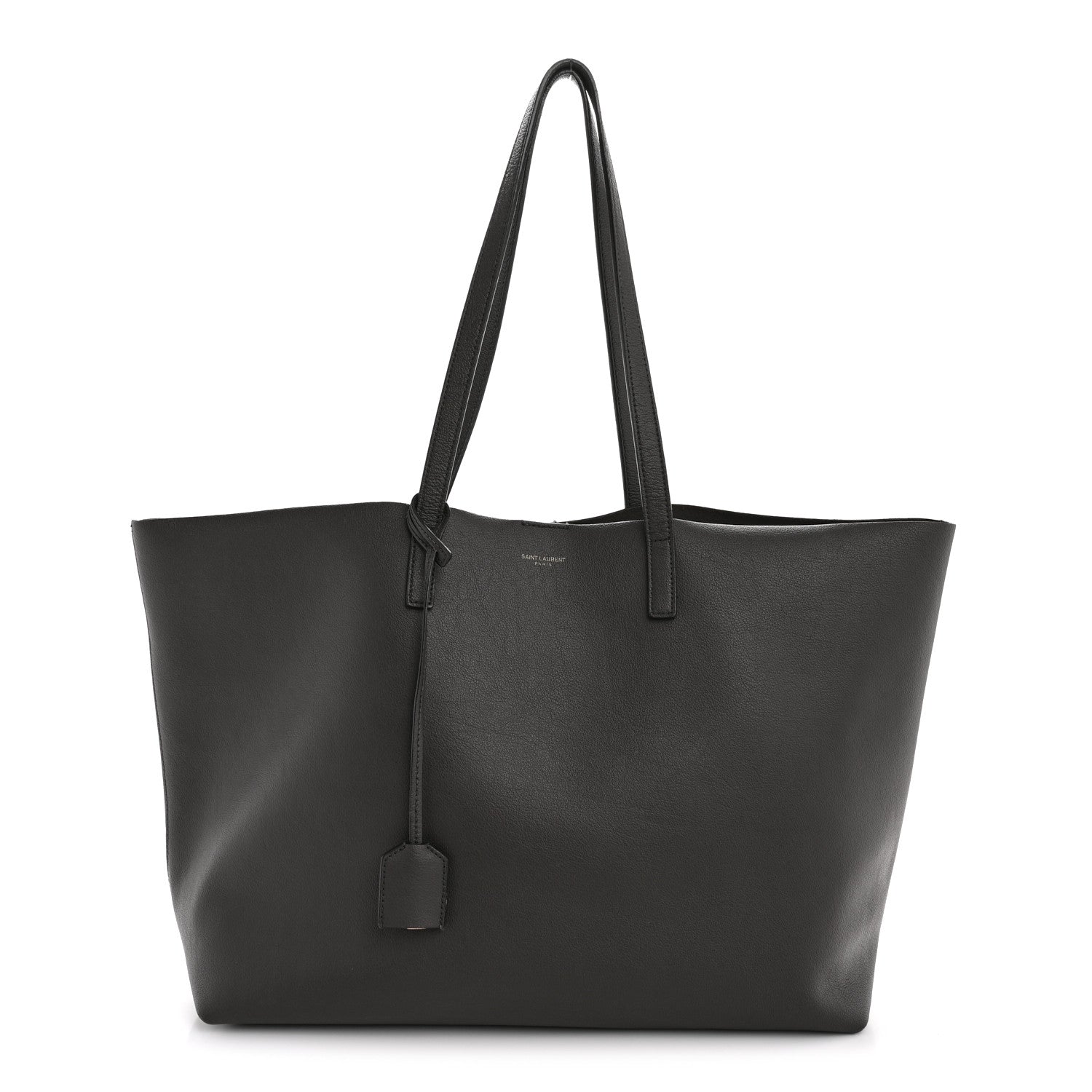 Saint Laurent Calfskin Large Shopping Tote Asphalt 1 of 14
