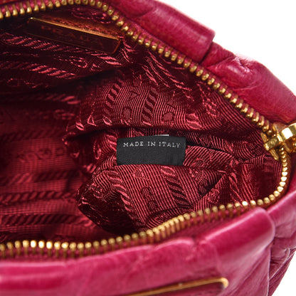 Prada Vitello Shine Mordore Wristlet Clutch Ibisco 7 of 7