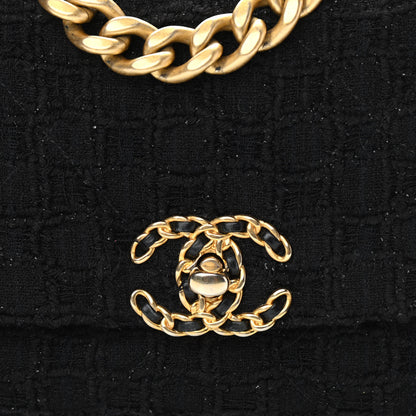 Chanel Tweed Quilted Medium Chanel 19 Flap Black 8 of 12
