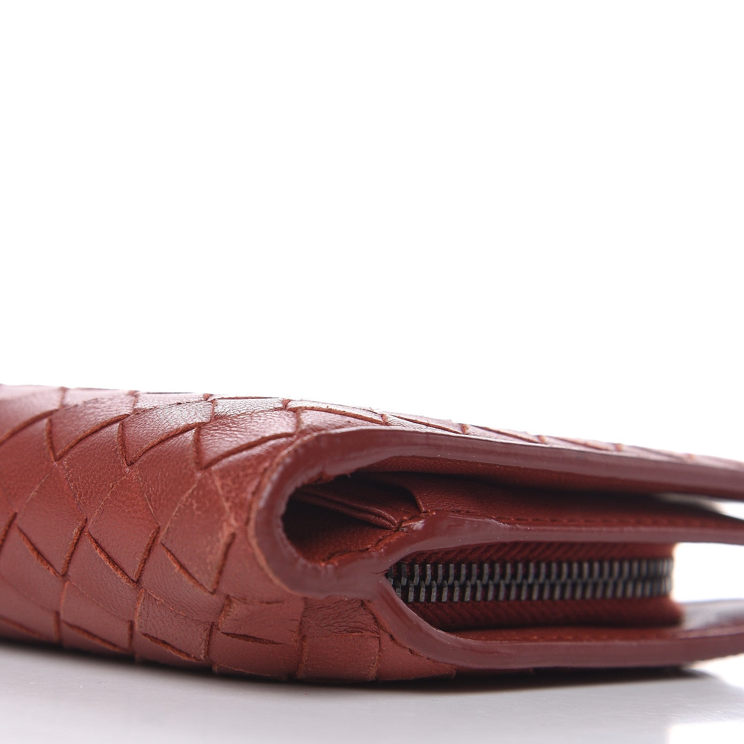 Bottega Veneta Nappa Intrecciato Continental Snap Wallet Brique 7 of 12