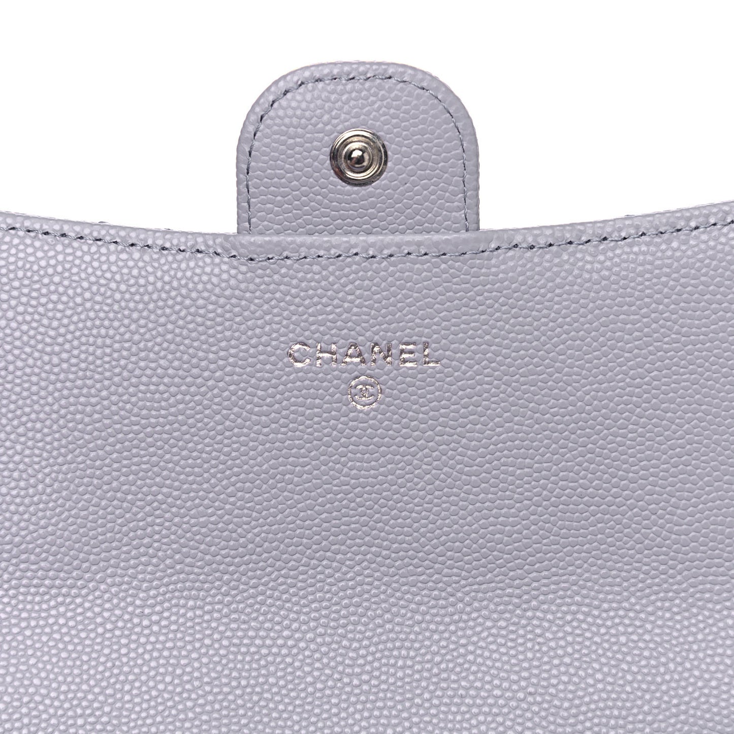 Caviar Quilted Large Flap Wallet Light Purple