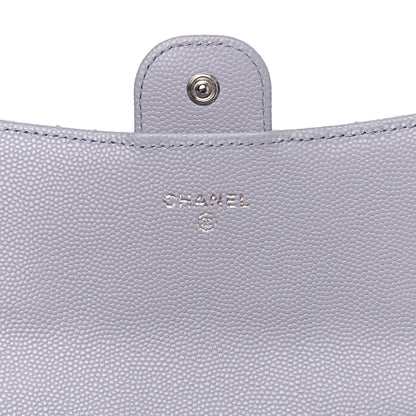 Chanel Caviar Quilted Large Flap Wallet Light Purple 6 of 9