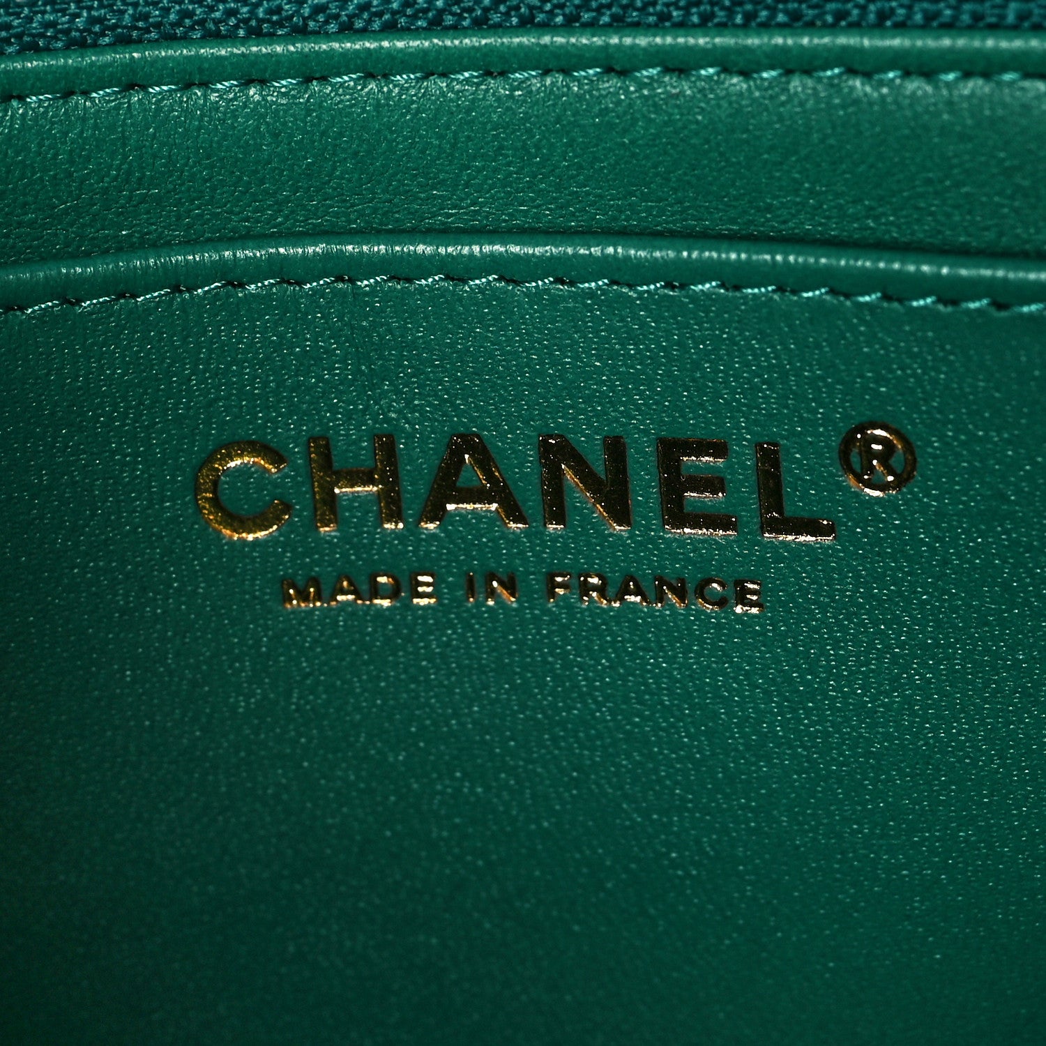 Chanel Iridescent Calfskin Quilted Mini Rectangular Flap Green 6 of 10
