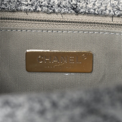 Chanel Tweed Quilted Medium Chanel 19 Flap Grey Ecru 6 of 11