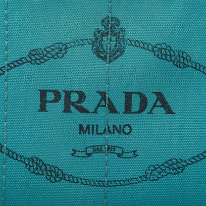 Prada Canapa Small Logo Tote Pavone 7 of 7