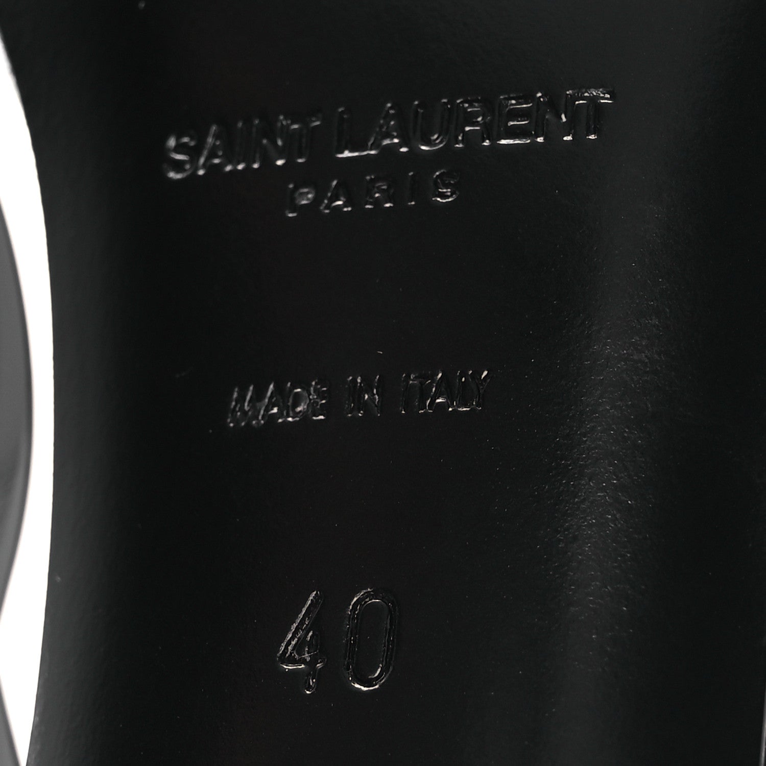 Saint Laurent Patent Calfskin Opyum 110 Sandals 40 Black 9 of 10
