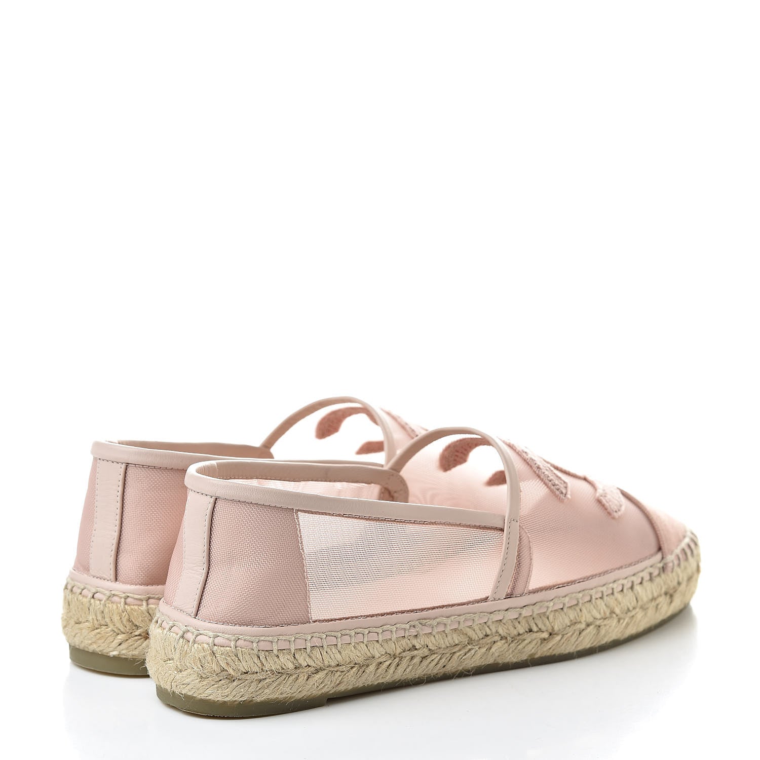 Chanel Mesh Grosgrain CC Espadrilles 36 Pink 4 of 10