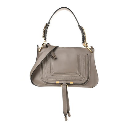Chloe Calfskin Medium Marcie Saddle Shoulder Bag Motty Grey 1 of 11