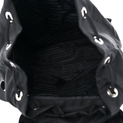 Prada Nylon Vela Saffiano Medium Backpack Black 5 of 8