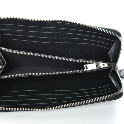 Saint Laurent Grained Calfskin Rive Gauche Zip Around Wallet Black 5 of 6