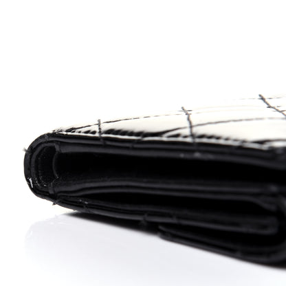 Chanel Patent Quilted Brilliant French Flap Wallet Black 13 of 17