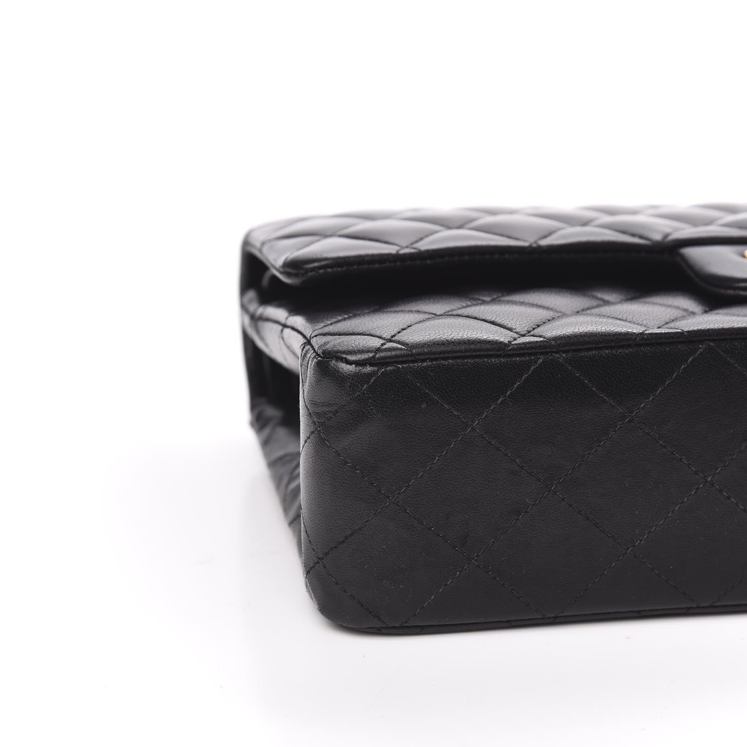 Chanel Lambskin Quilted Medium Double Flap Black 11 of 13