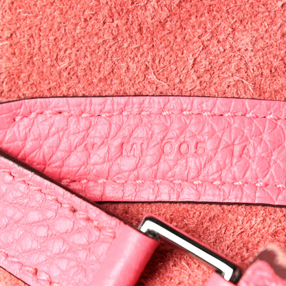 Hermes Taurillon Clemence Picotin Lock 22 MM Rose Azalee 6 of 14