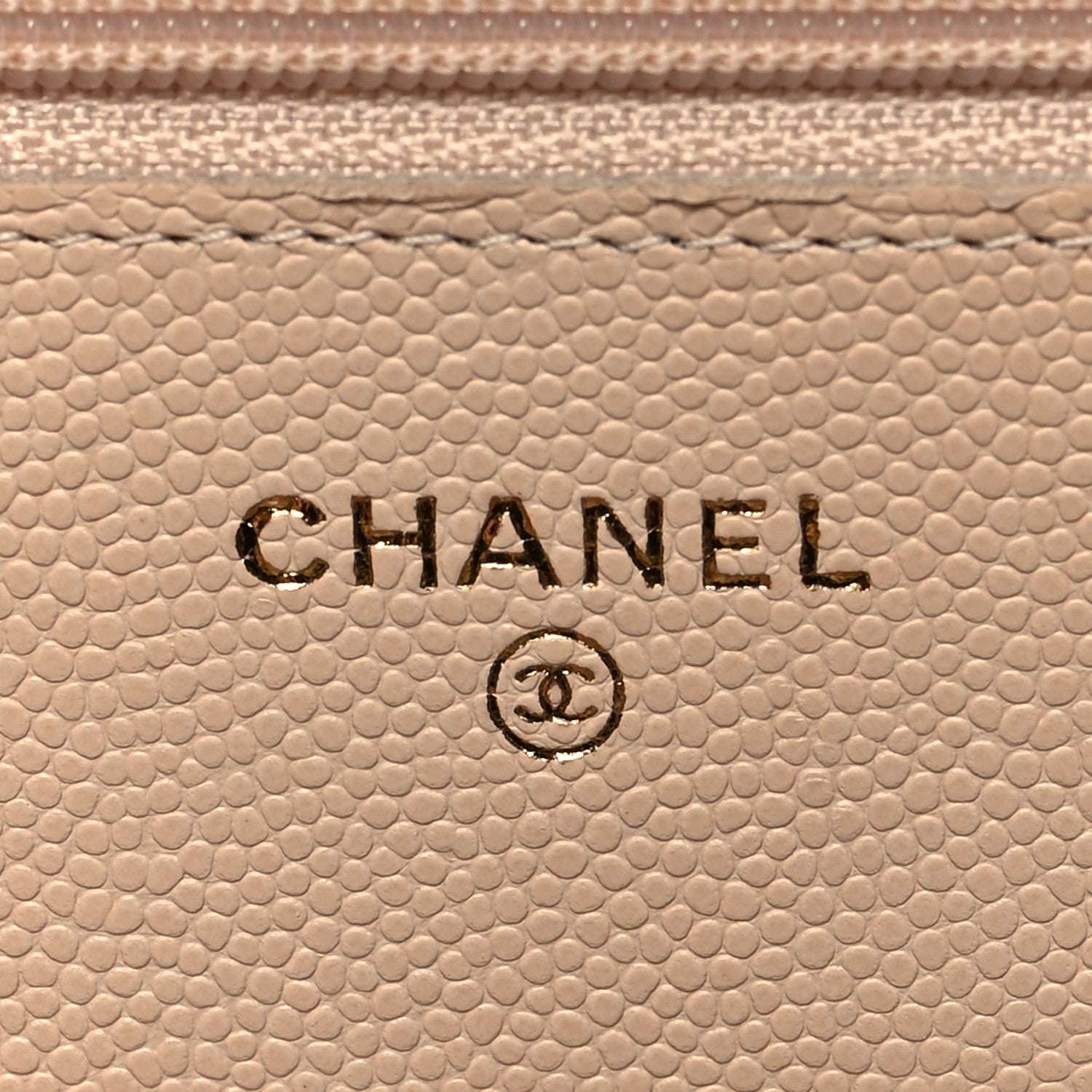 Chanel Caviar Quilted Coco Candy Wallet On Chain WOC Beige 6 of 10
