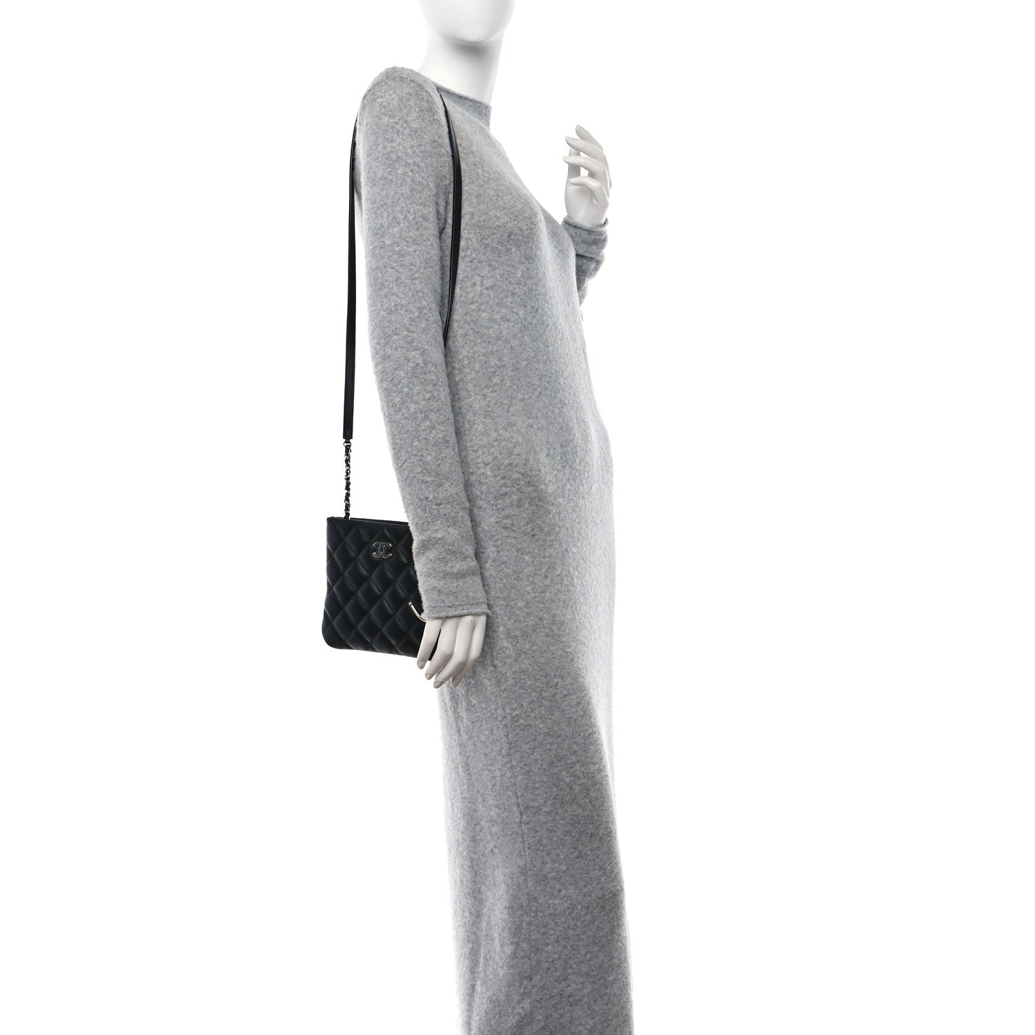 Chanel Lambskin Quilted Crossbody Bag Black 2 of 10