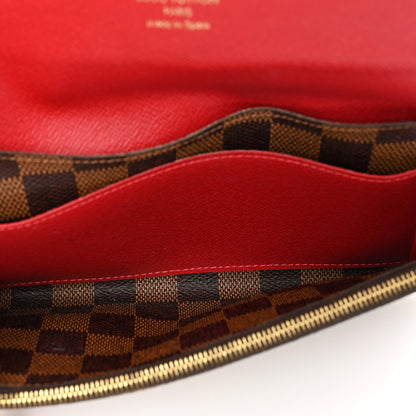 Louis Vuitton Damier Ebene Emilie Wallet Red 5 of 9