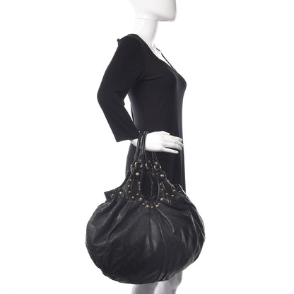 Gucci Calfskin Studded Large Pelham Tote Black 2 of 14