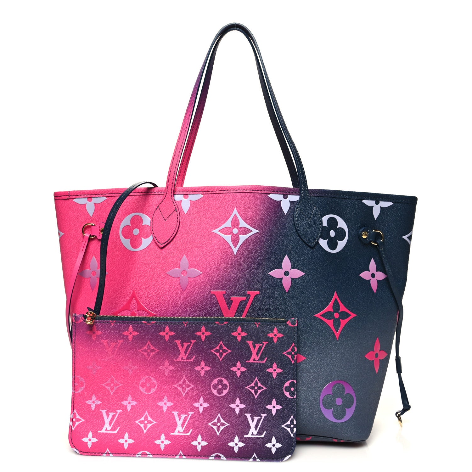 Louis Vuitton Monogram Giant Spring In The City Neverfull MM Midnight Fuchsia 1 of 15