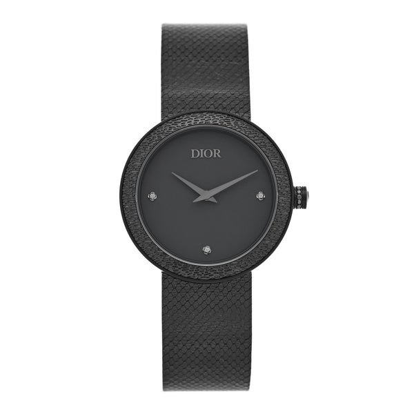 Christian Dior Stainless Steel Black Diamond 34mm La D De Dior