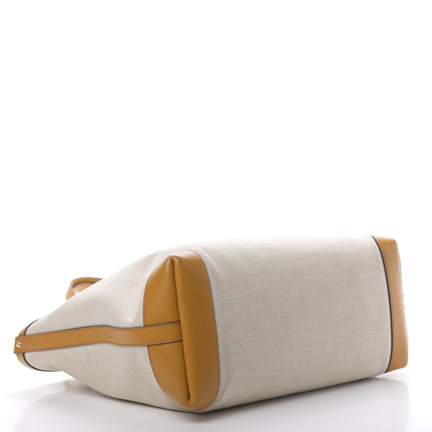 Gucci Linen Canvas Medium Craft Logo Tote Yellow 6 of 19