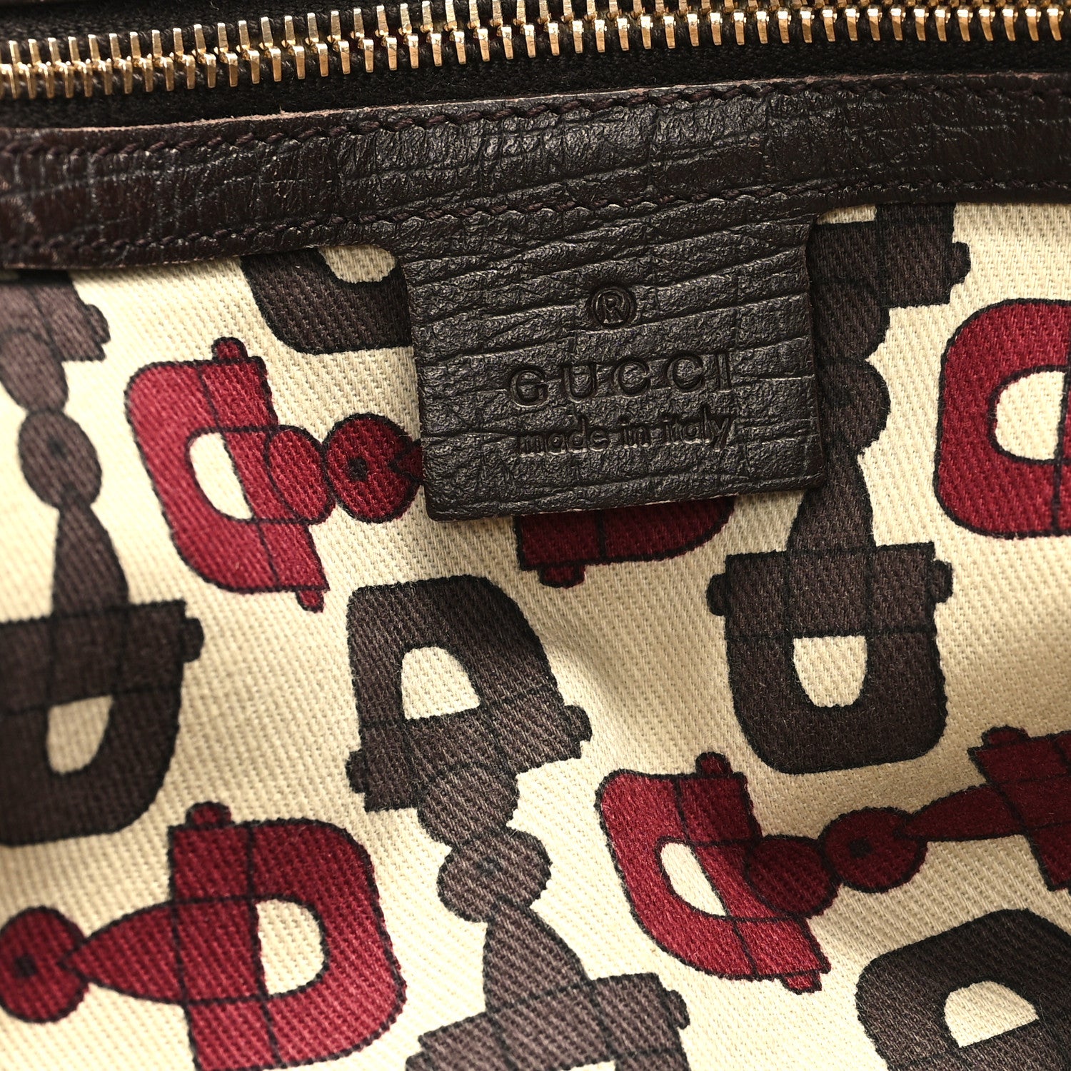 Gucci Monogram Medium Jolicoeur Tote Dark Brown 6 of 10