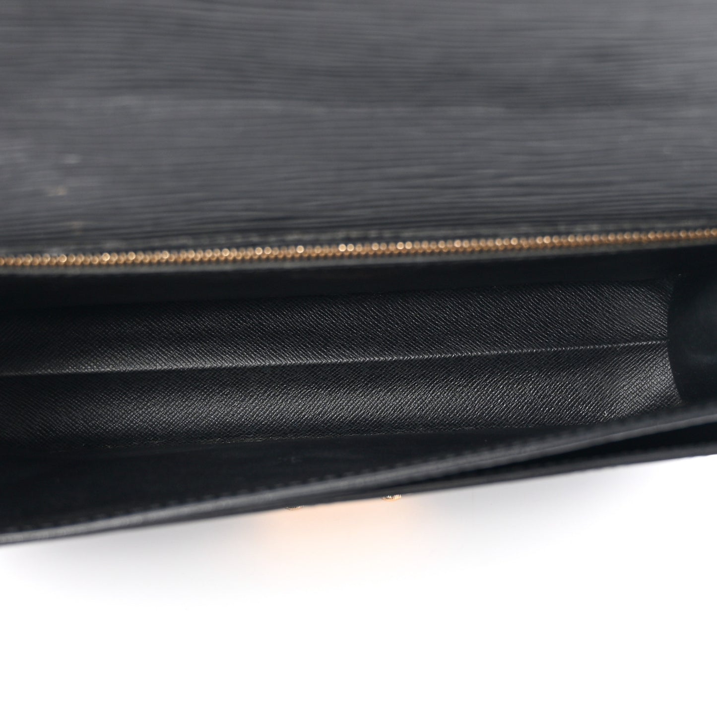 Epi Pochette Sellier Dragonne Clutch Black