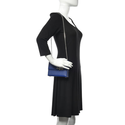 Hermes Chevre Chamkila Mini Verrou Chaine Bag Bleu Encre 2 of 9
