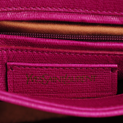 Saint Laurent Calfskin Classic Y Satchel Fuchsia 8 of 9