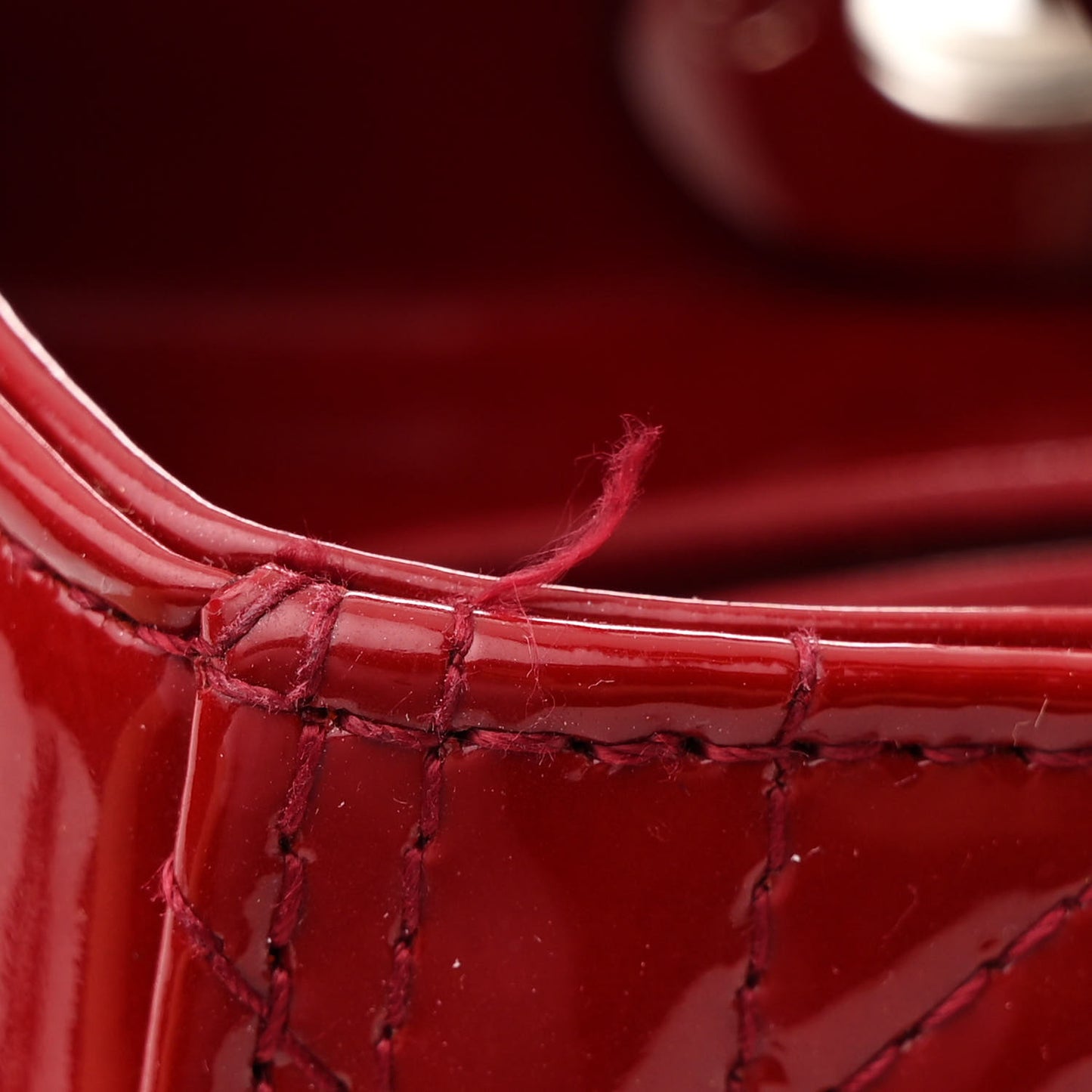 Patent Cannage Medium Lady Dior Burgundy Red