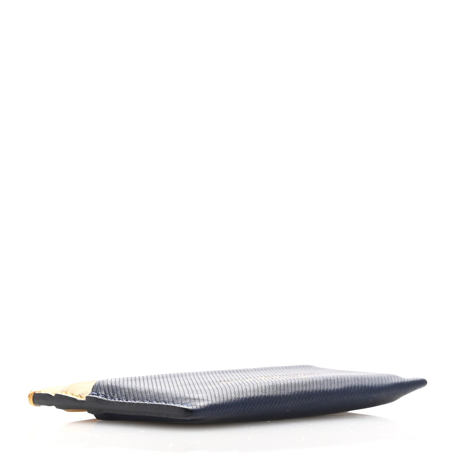 Burberry Soft Grain Calfskin Izzy Card Case Blue Carbon Camel 4 of 11