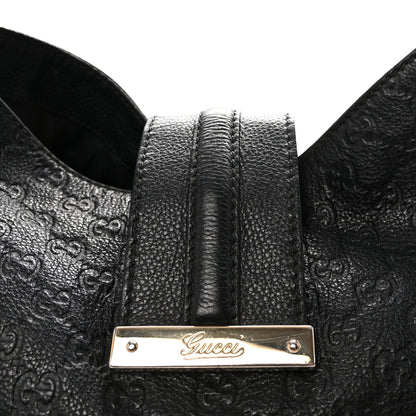 Gucci Guccissima Large New Ladies Web Hobo  Black 8 of 10