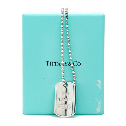 Tiffany Sterling Silver 1837 Dog Tag Pendant Necklace 6 of 6