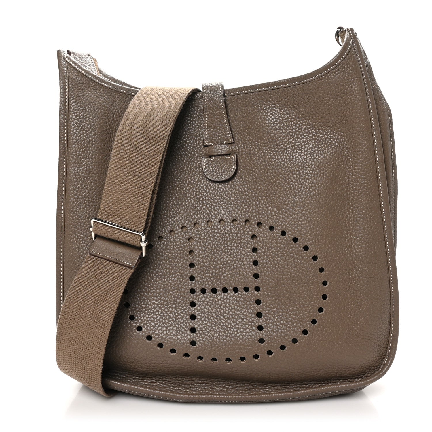 Hermes Taurillon Clemence Evelyne III GM Etoupe 1 of 10