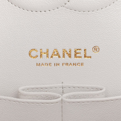 Chanel Caviar Quilted Medium Double Flap White 6 of 11