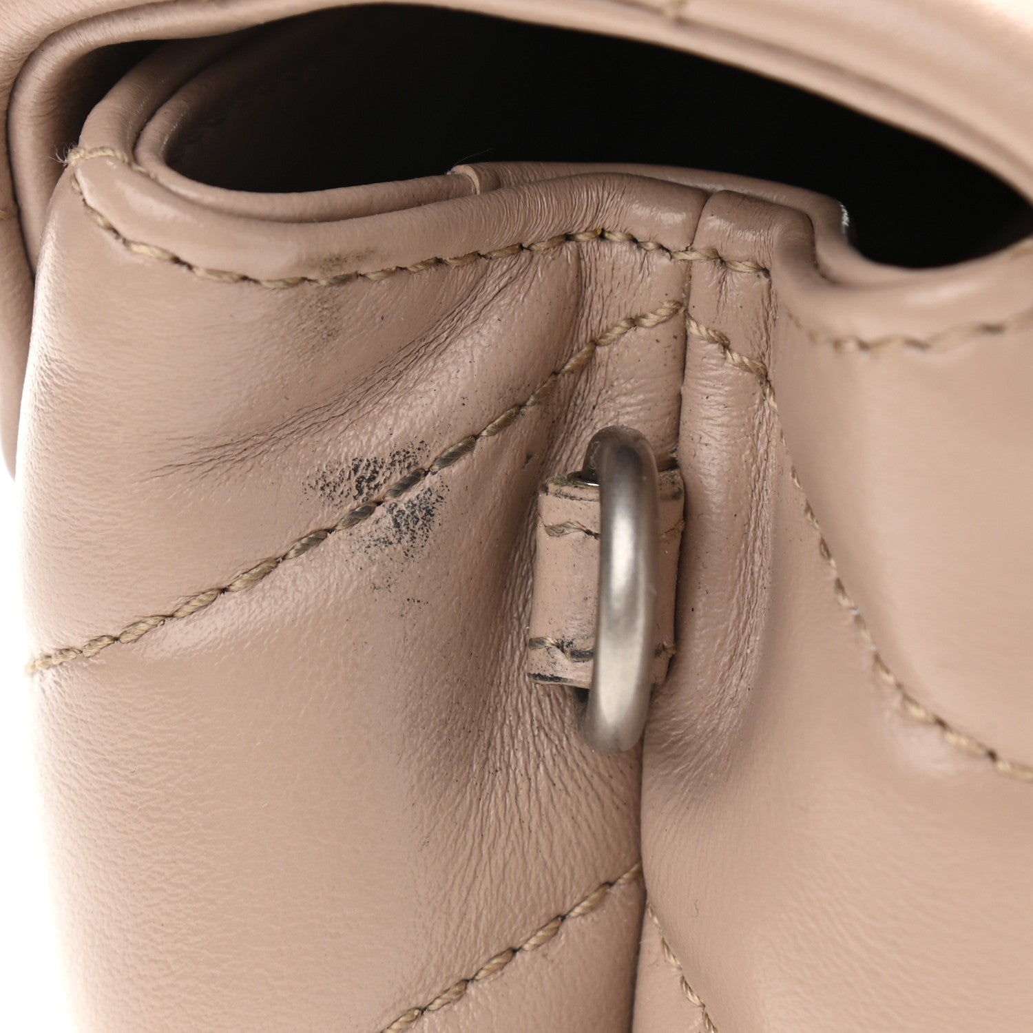 Saint Laurent Calfskin Y Quilted Monogram Toy Loulou Crossbody Bag Dark Beige 9 of 9