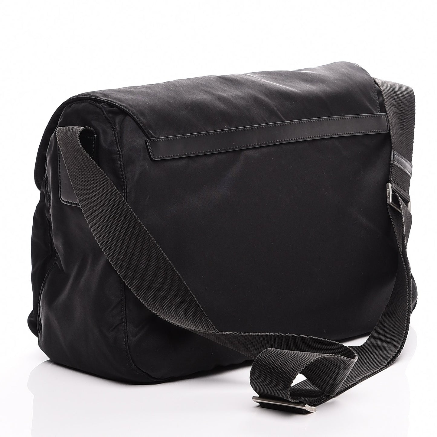 Nylon Vela Messenger Bag Black
