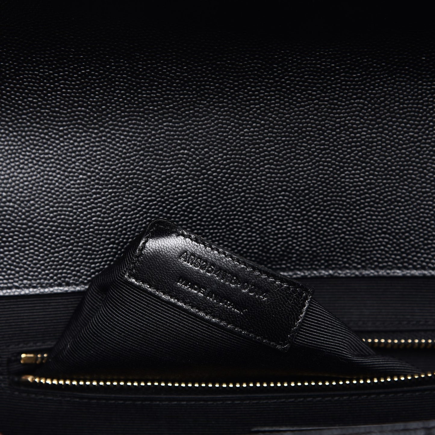 Grain De Poudre Matelasse Chevron Large Monogram Satchel Black