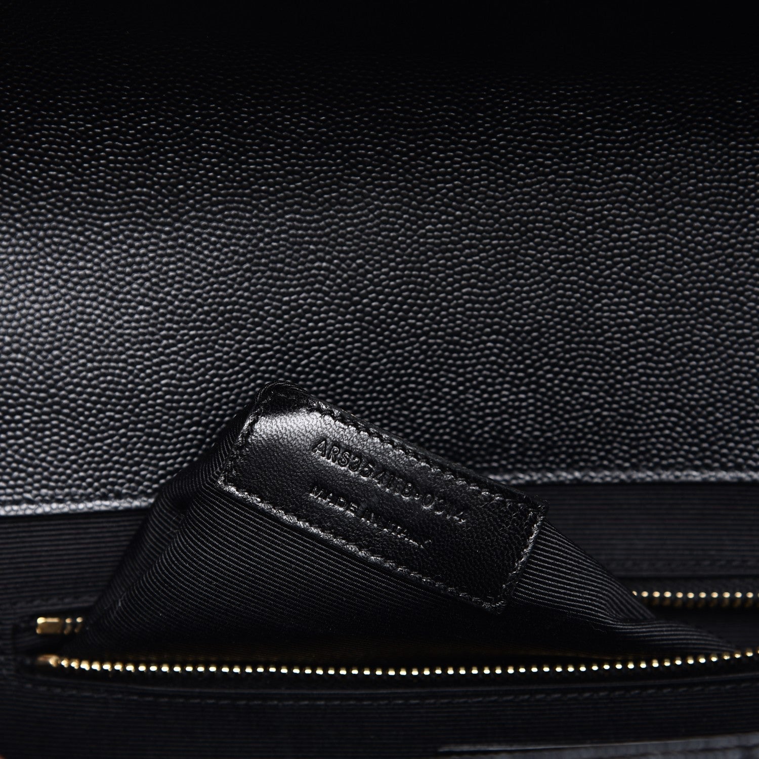 Saint Laurent Grain De Poudre Matelasse Chevron Large Monogram Satchel Black 7 of 7
