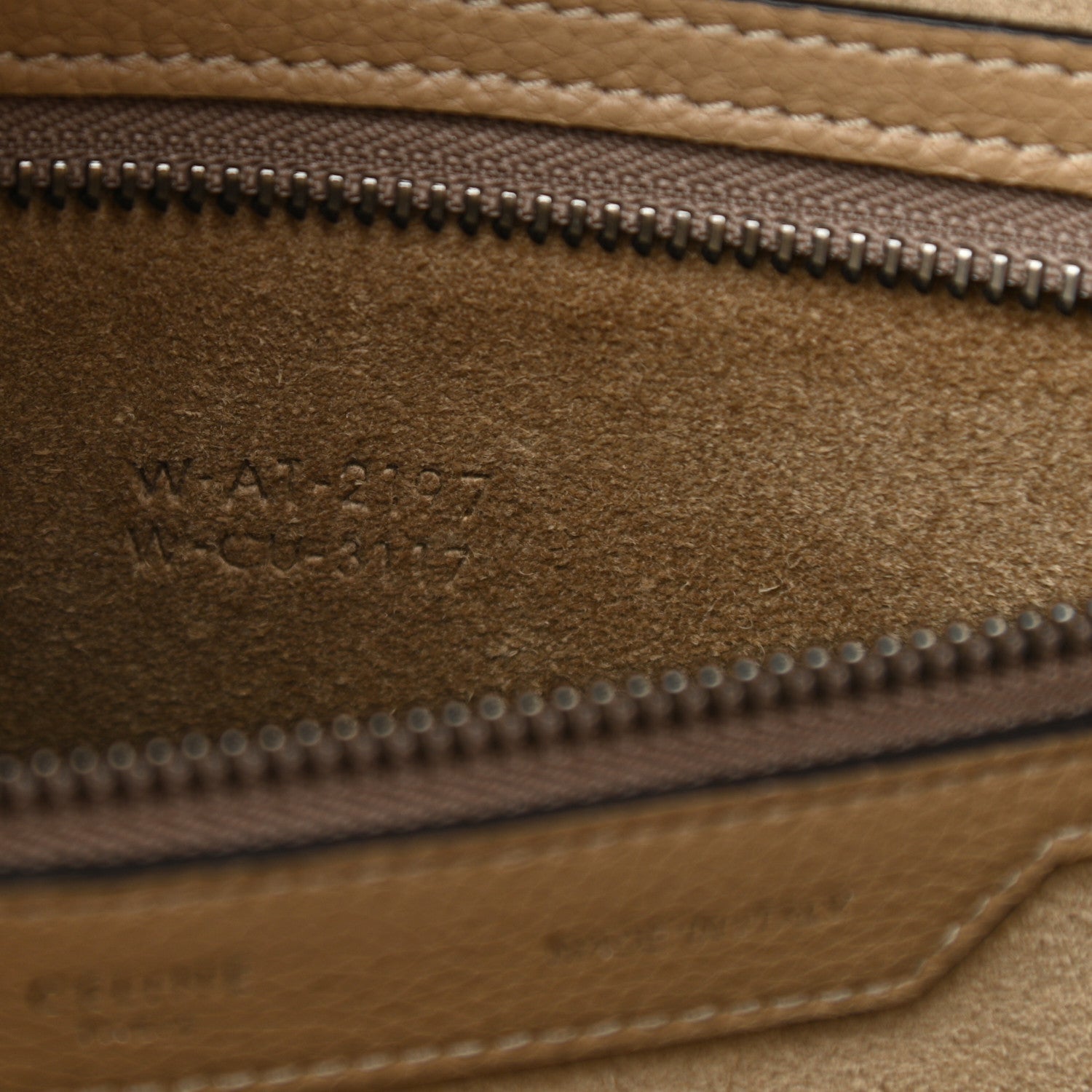 Celine Drummed Calfskin Mini Luggage Taupe 7 of 13